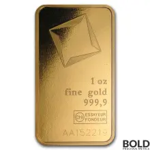 1 oz Valcambi Gold Bar (Lot of 5) .9999 Fine Gold in Assay
