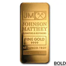 Gold Bar Johnson Matthey - 10 oz