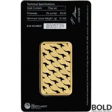 1 oz Perth Mint Gold Bar (Lot of 5)