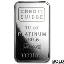 Platinum Bar Credit Suisse - 10 oz