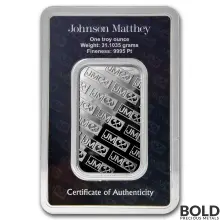 Platinum Bar Johnson Matthey - 1 oz