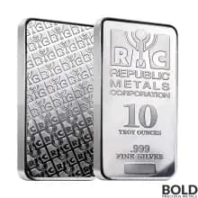 Silver 10 oz Republic Bar