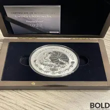 2022 Silver 5 oz Mexican Angel of Independence Reverse Proof Medal
