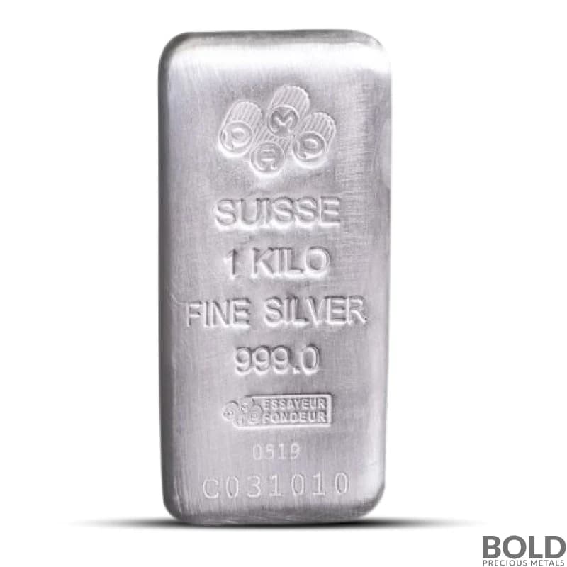 1 Kilo PAMP Silver Cast Bar