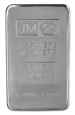 Silver 10 oz Johnson Matthey Bar