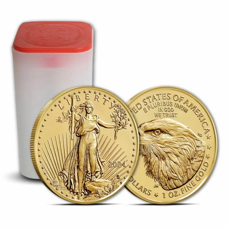 2024 1 oz American Gold Eagle Tube (20 Coins, BU)