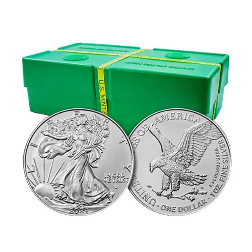 2024 1 oz American Silver Eagle 10 Monster Box (5000 Coins, BU)