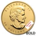 1 oz Canadian Gold Maple Leaf Tube (Random Year, 10 Coins)