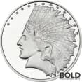 1 oz SilverTowne $10 Indian Design Silver Round (Tube of 20)