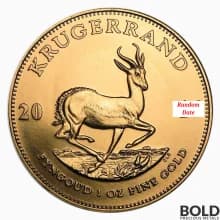 1 oz South African Krugerrand Gold Coin (Random, Lot of 10)