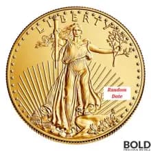 Random Date 1 oz American Eagle Gold Coin Tube - 20 Coins BU
