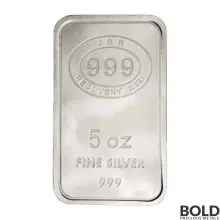 5 oz JBR Silver Bar (Lot of 5)