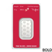 Lot of 5 - 10 Gram Argor Heraeus Silver Bar