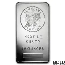 10 oz Sunshine Mint Silver Bar (Lot of 5)