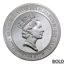 Lot of 5 - 2022 St Helena Queen's Virtues: Truth 5 oz Silver BU