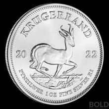 2022 1 oz South African Silver Krugerrand Monster Box (500 Coins, BU)