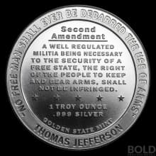 1 oz Second Amendment Silver Round (Lot of 10)