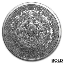 1 oz Aztec Calendar Silver Round - Box of 500