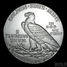 5 oz Incuse Indian Silver Round (Tube of 20)