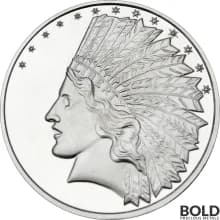 1 oz SilverTowne $10 Indian Design Silver Round (Lot of 100)