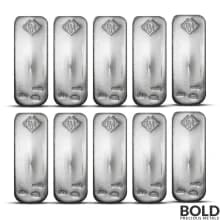 1000 oz Silver - 10 x 100 oz Johnson Matthey Silver Bars