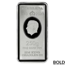 Lot of 10 - 2023 250 Gram St. Helena East India Company Silver Bar