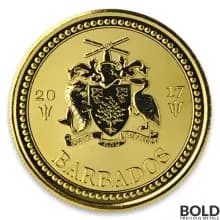 2017 Barbados Trident Gold 1 oz BU