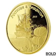 2018 Antigua & Barbuda: Barbuda Rum Runner 1 oz Gold BU