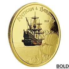 2018 Antigua & Barbuda: Barbuda Rum Runner 1 oz Gold Proof (Colored)