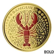 2018 EC8 Anguilla Lobster 1 oz Gold Proof (Colored)