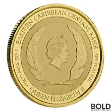 2018 EC8 Dominica Nature Isle 1 oz Gold BU