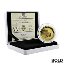 2018 EC8 Dominica Nature Isle 1 oz Gold Proof (Colored)