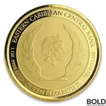 2018 EC8 Montserrat Emerald Isle 1 oz Gold Proof (Colored)