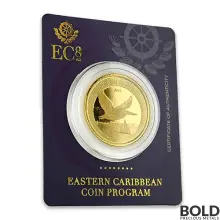 2018 EC8 St Kitts & Nevis Brown Pelican 1 oz Gold BU
