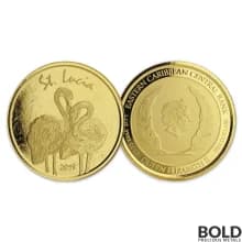 2018 EC8 St. Lucia Flamingo 1 oz Gold BU