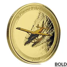 2018 EC8 St Vincent Grenadines Seaplane 1 oz Gold Proof (Colored)