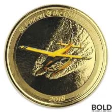 2018 EC8 St Vincent Grenadines Seaplane 1 oz Gold Proof (Colored)