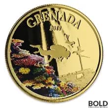 2018 EC8 Grenada: Spice Isle of the Caribbean 1 oz Gold Proof (Colored)