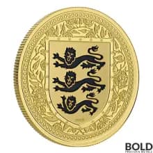 2018 Gibraltar Royal Arms of England Gold 1 oz Proof (Black Colored)