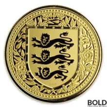 2018 Gibraltar Royal Arms of England Gold 1 oz Proof (Black Colored)
