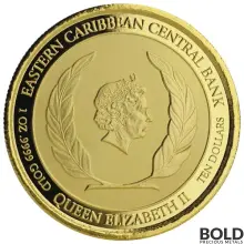 2019 Gold 1 oz St. Lucia Flamingo Coin Proof (Colored)