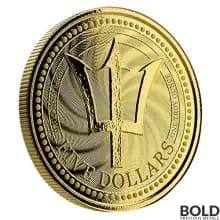 2019 Barbados Trident Gold 1 oz BU