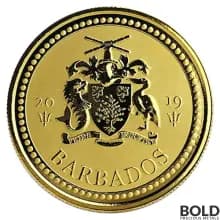2019 Barbados Trident Gold 1 oz BU