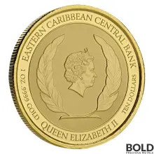 2019 EC8 Dominica Nature Isle 1 oz Gold BU
