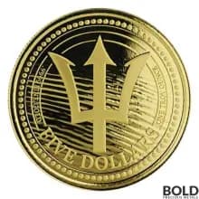 2020 Barbados Trident Gold 1 oz BU