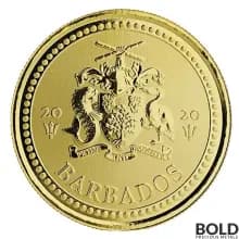 2020 Barbados Trident Gold 1 oz BU