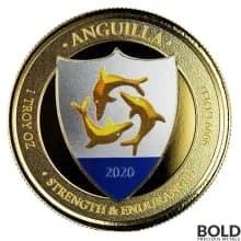 2020 EC8 Anguilla Coat of Arms 1 oz Gold Proof (Colored)