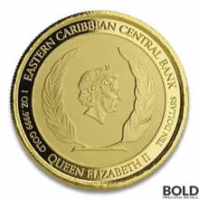 2020 EC8 Anguilla Coat of Arms 1 oz Gold Proof (Colored)
