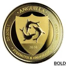 2020 EC8 Anguilla Coat of Arms 1 oz Gold BU