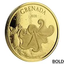 2020 EC8 Grenada: Octopus 1 oz Gold BU